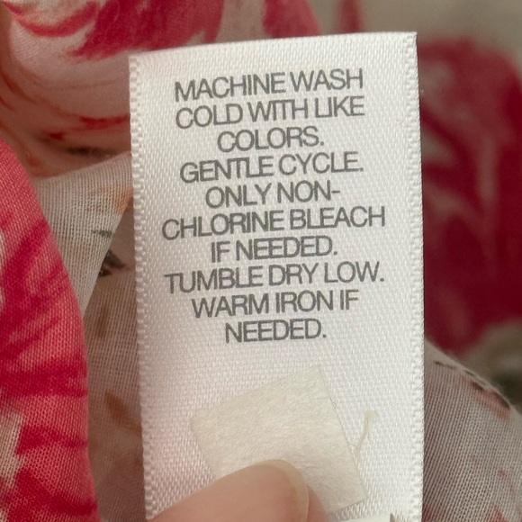 J.Jill Petite Cotton Silk Floral Button Front Blouse Size L Petite - Picture 6 of 6